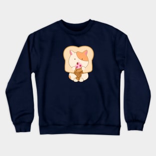 Kitty Eating Ice Cream Taiyaki Crewneck Sweatshirt